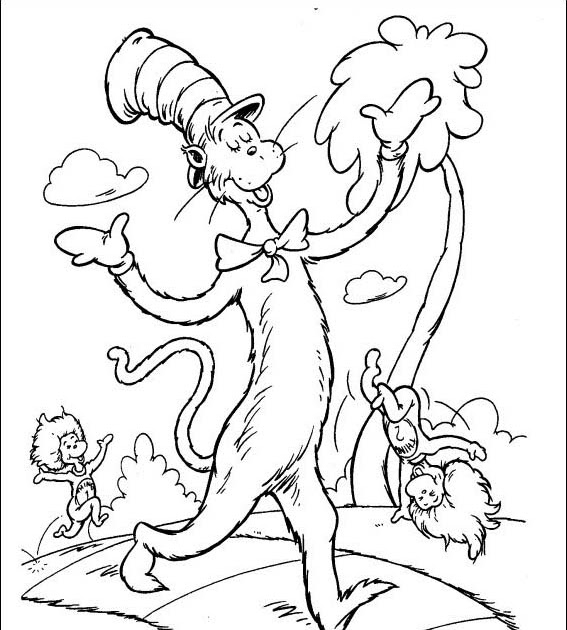 Carton color dr seuss coloring pages
