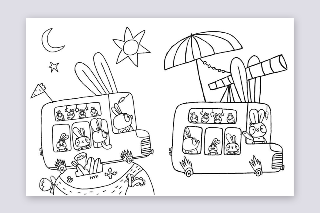Color game brave bunnies exciting games lets go on a journey together with the family of brave bunnies group