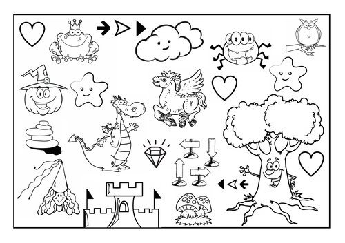 Fantasy doodle work sheets eyfs ks teaching resources