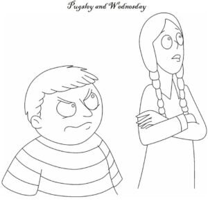 Wednesday addams coloring pages printable for free download