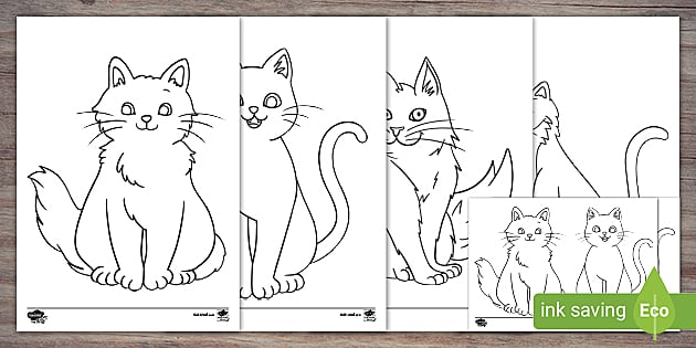 Kittens and cats louring sheets
