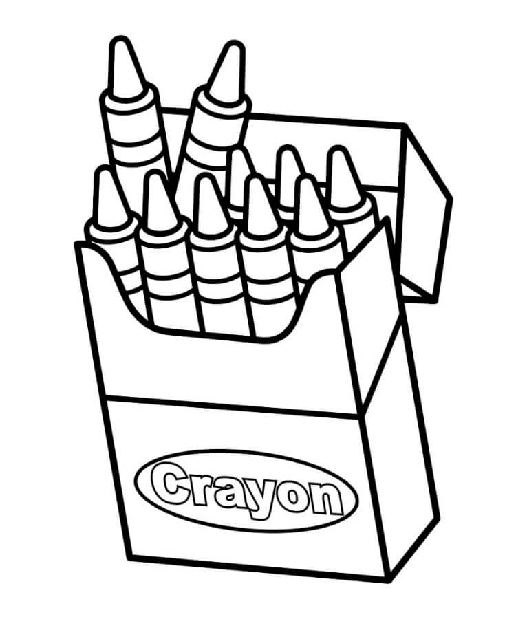 Childrens oily crayons washable with water coloring page