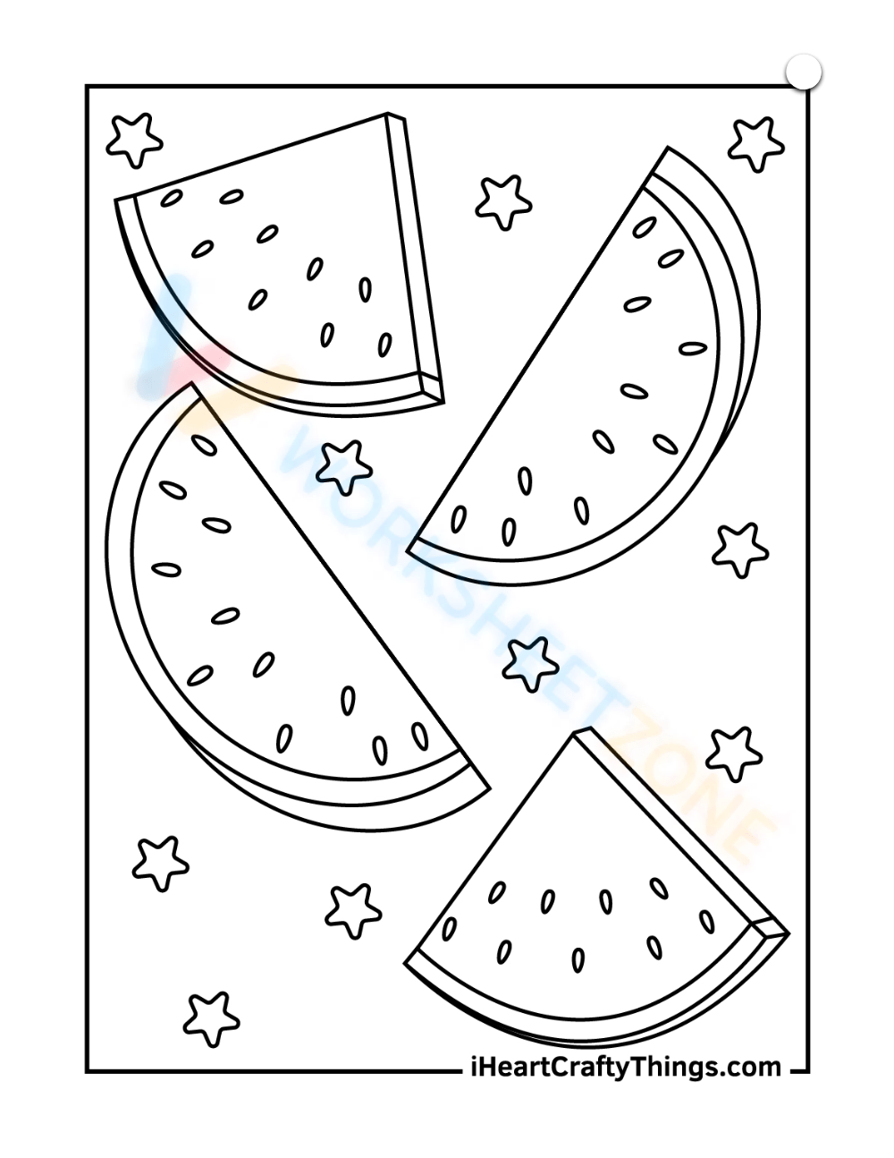 Free printable watermelon coloring pages for kids