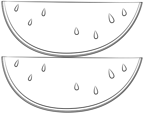 Watermelon coloring page free printable coloring pages