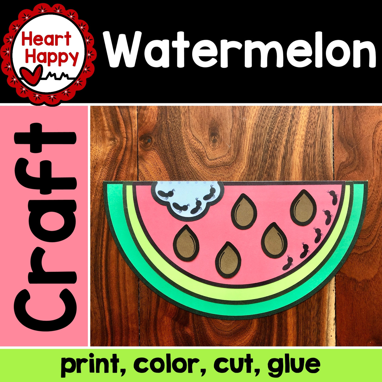 Watermelon craft fruit craft spring and summer craft