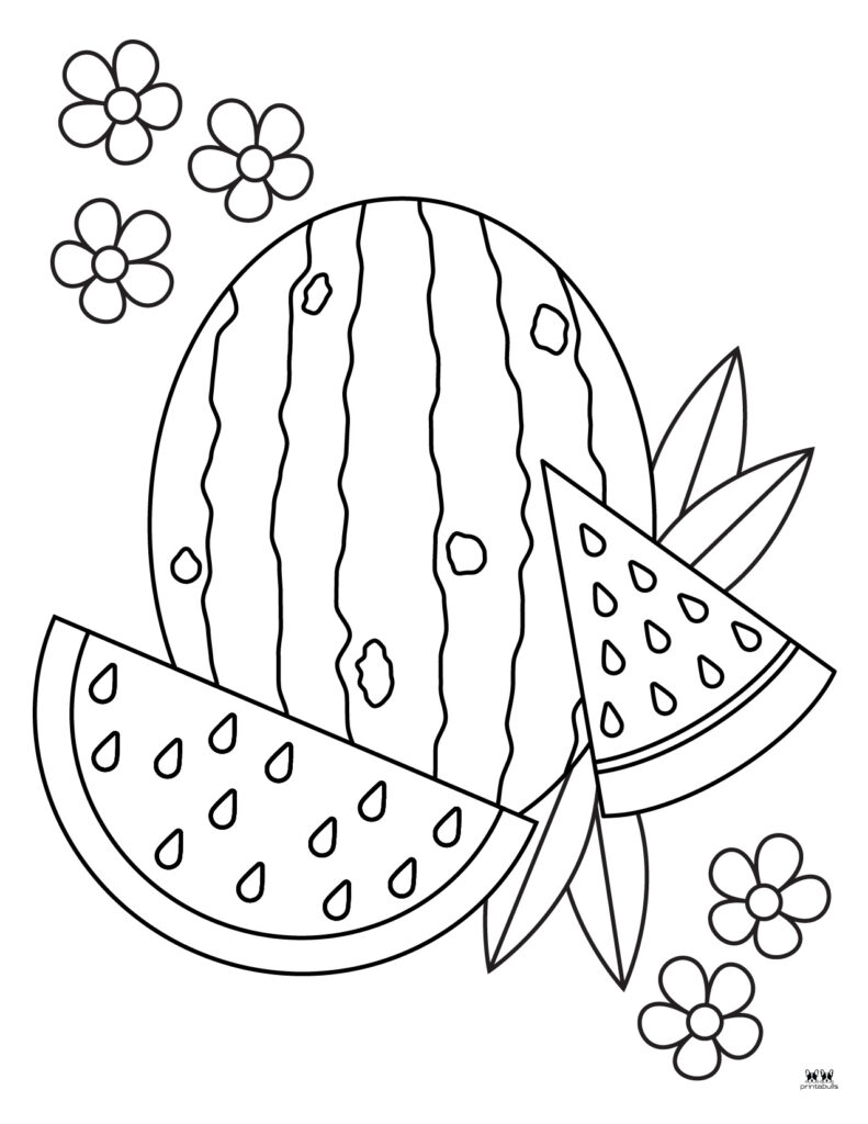 Watermelon coloring pages