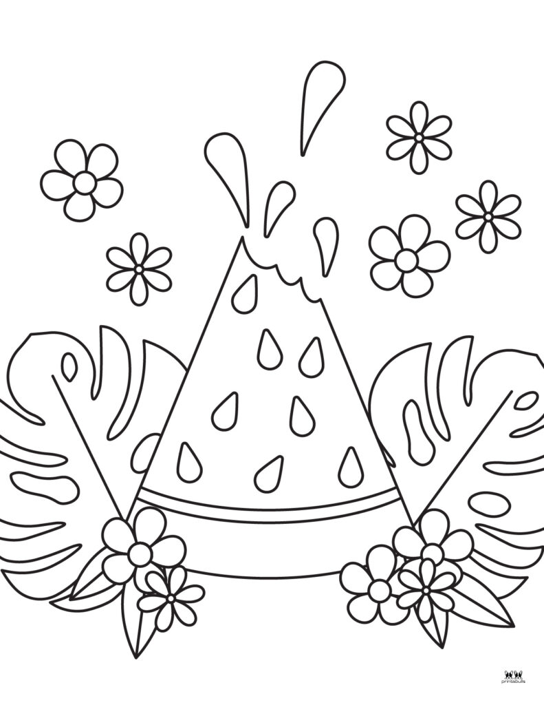 Watermelon coloring pages