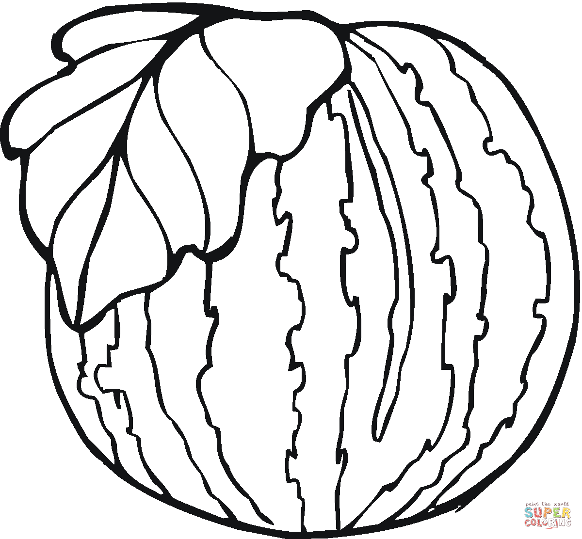 Watermelon coloring page free printable coloring pages