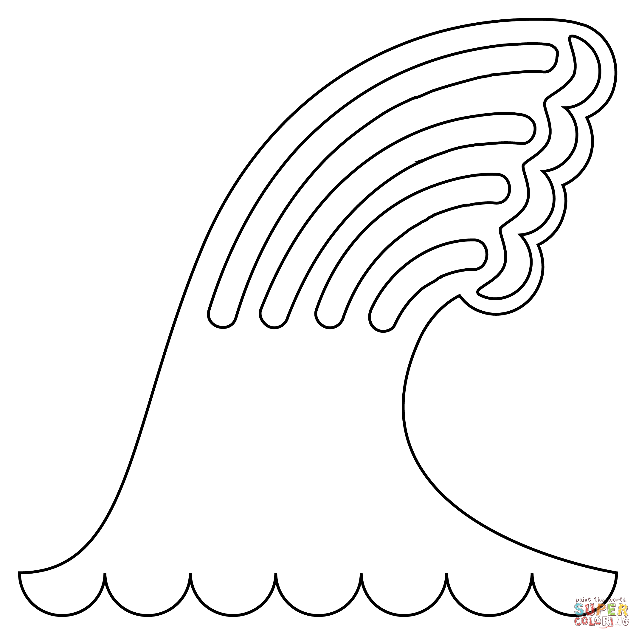 Water wave coloring page free printable coloring pages