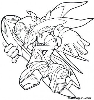 Printable sonic the hedgehog wave coloring pages