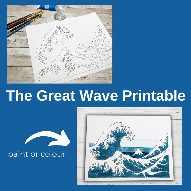 The great wave printable â messy little monster shop
