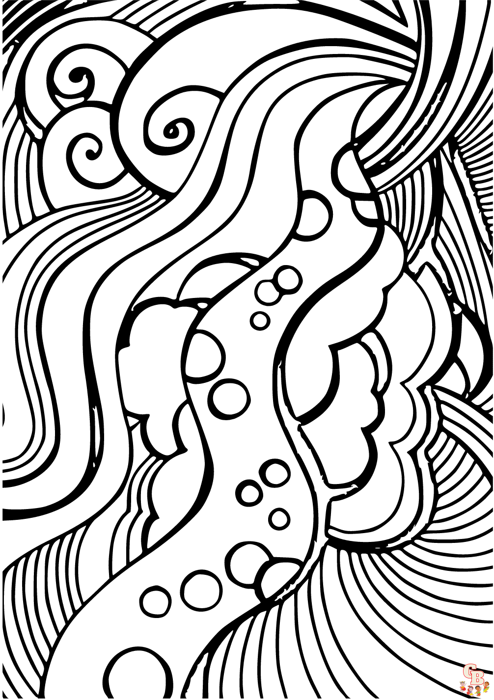 Printable wave coloring pages free for kids and adults