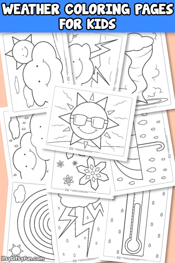 Weather coloring pages for kids
