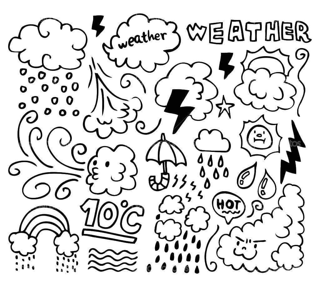 Weather coloring pages