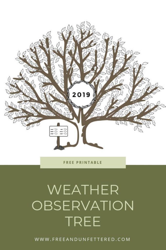 Free printable weather observation tree free printables weather calendar weather
