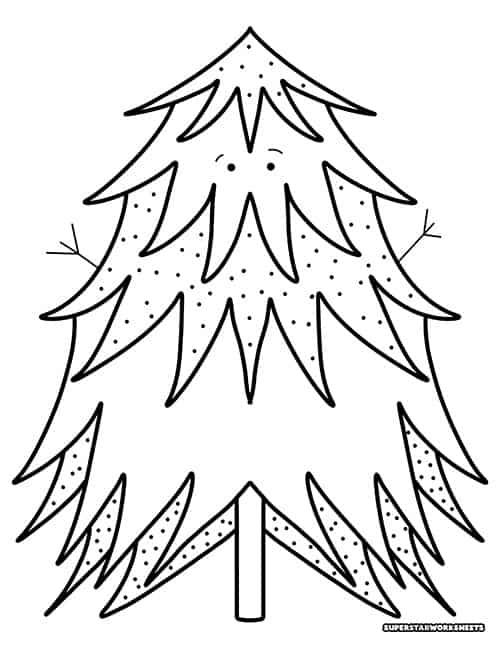 Christmas tree coloring pages