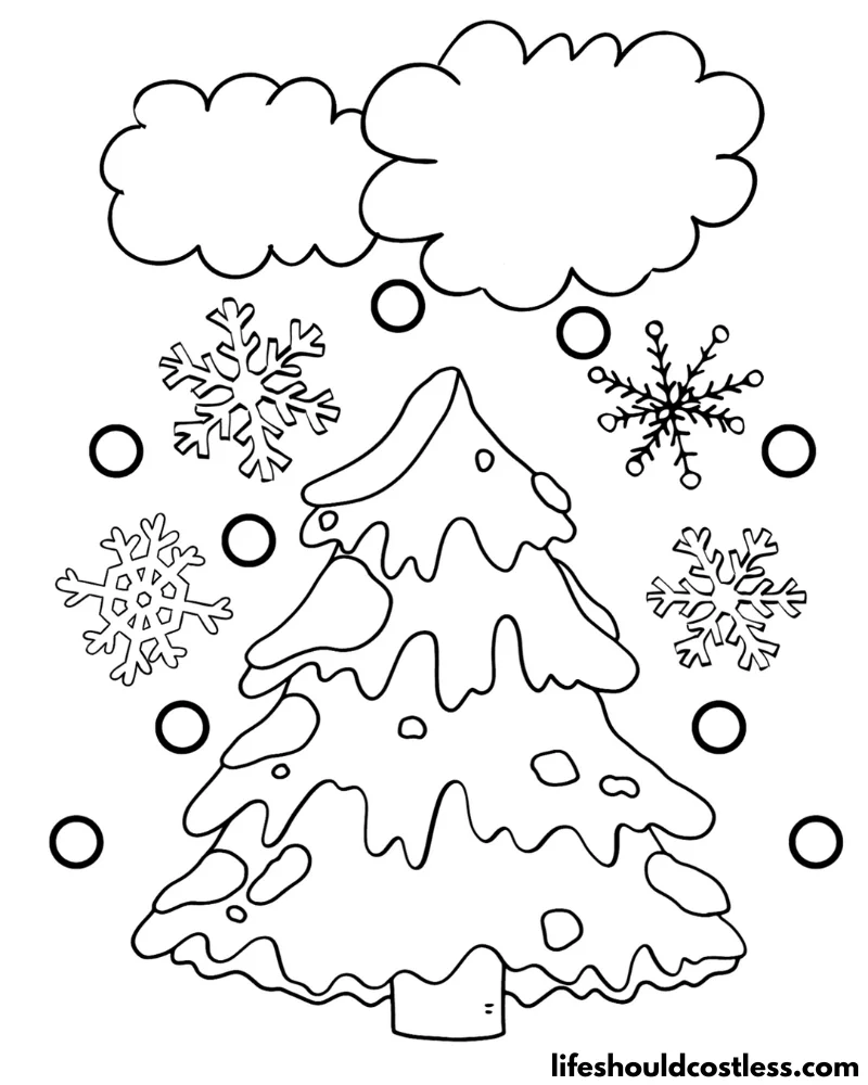 Snow coloring pages free printable pdf templates