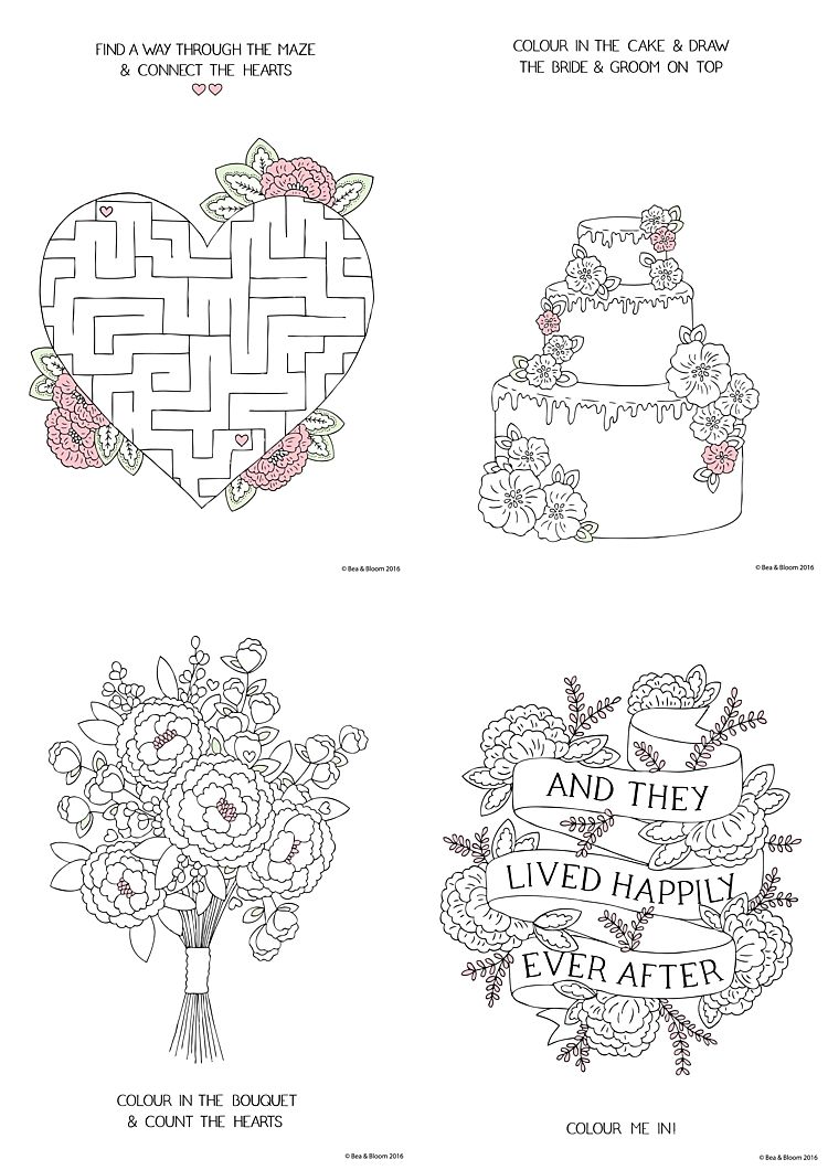 Free download printable wedding louring sheets for kids wedding games for kids wedding loring pages wedding with kids