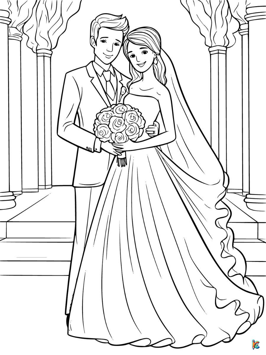 Wedding coloring pages â