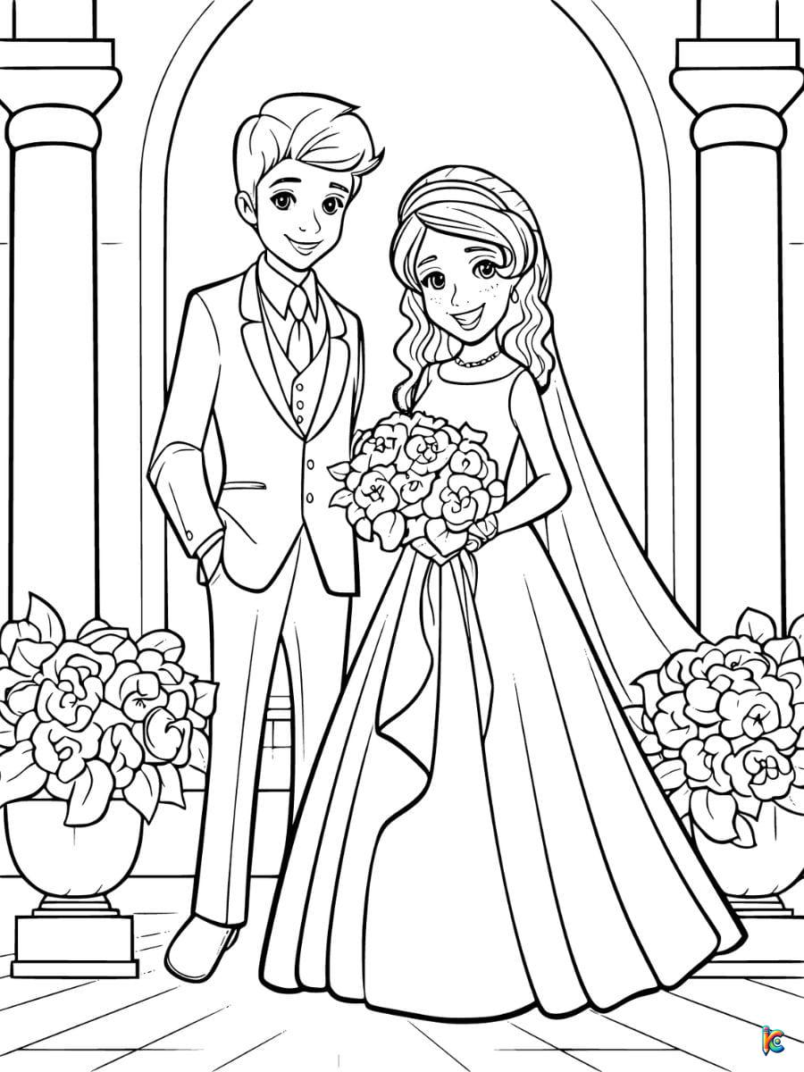 Wedding coloring pages â