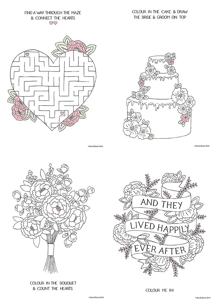 Free download printable wedding louring sheets for kids wedding games for kids wedding loring pages wedding with kids