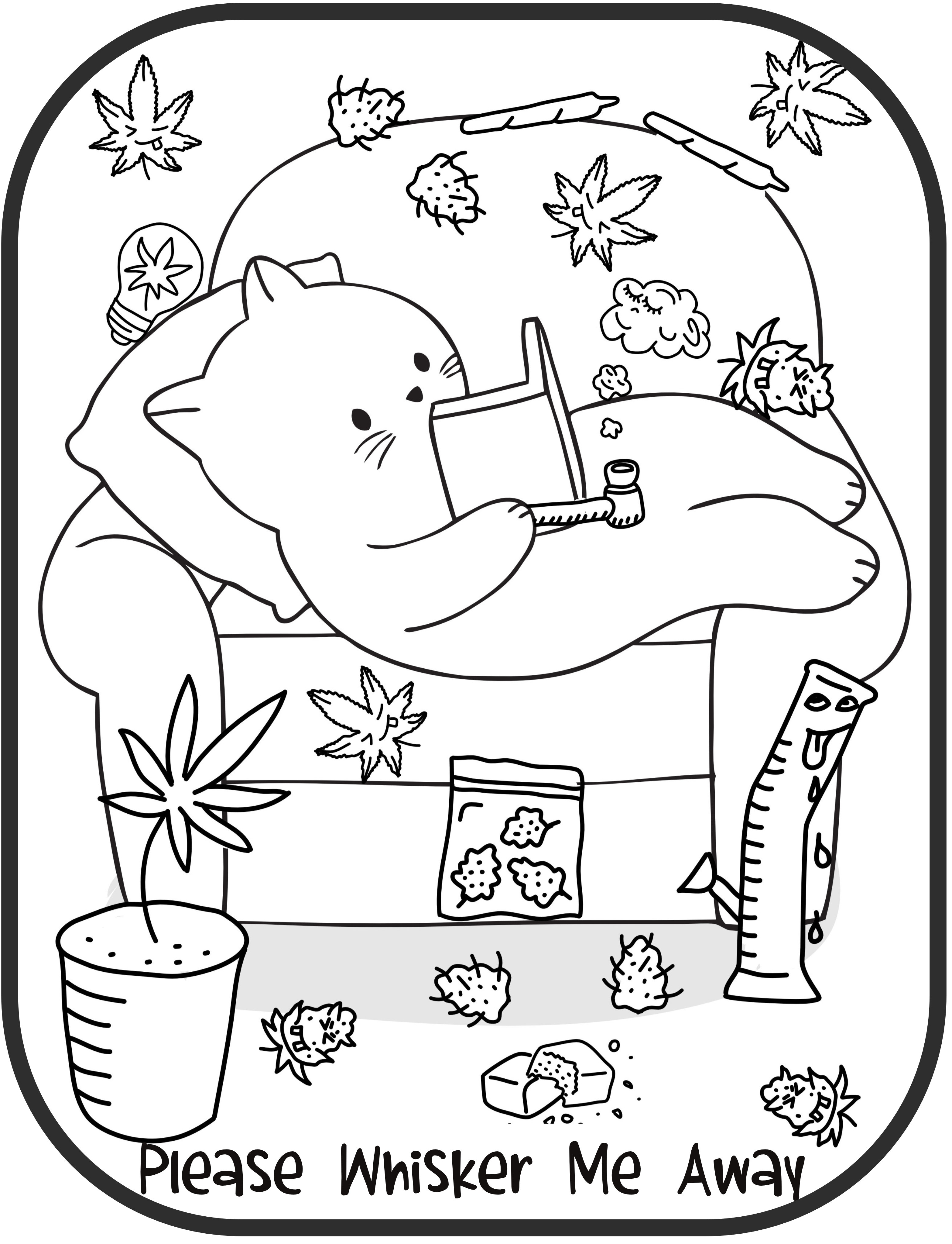 My cat is a stoner â stoner coloring book gifts and more