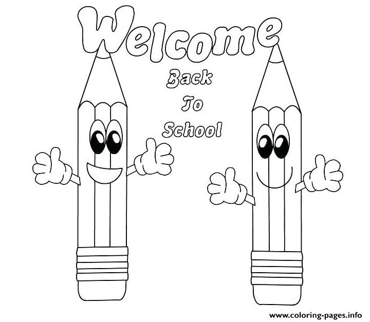 Welcome back to school coloring page printable