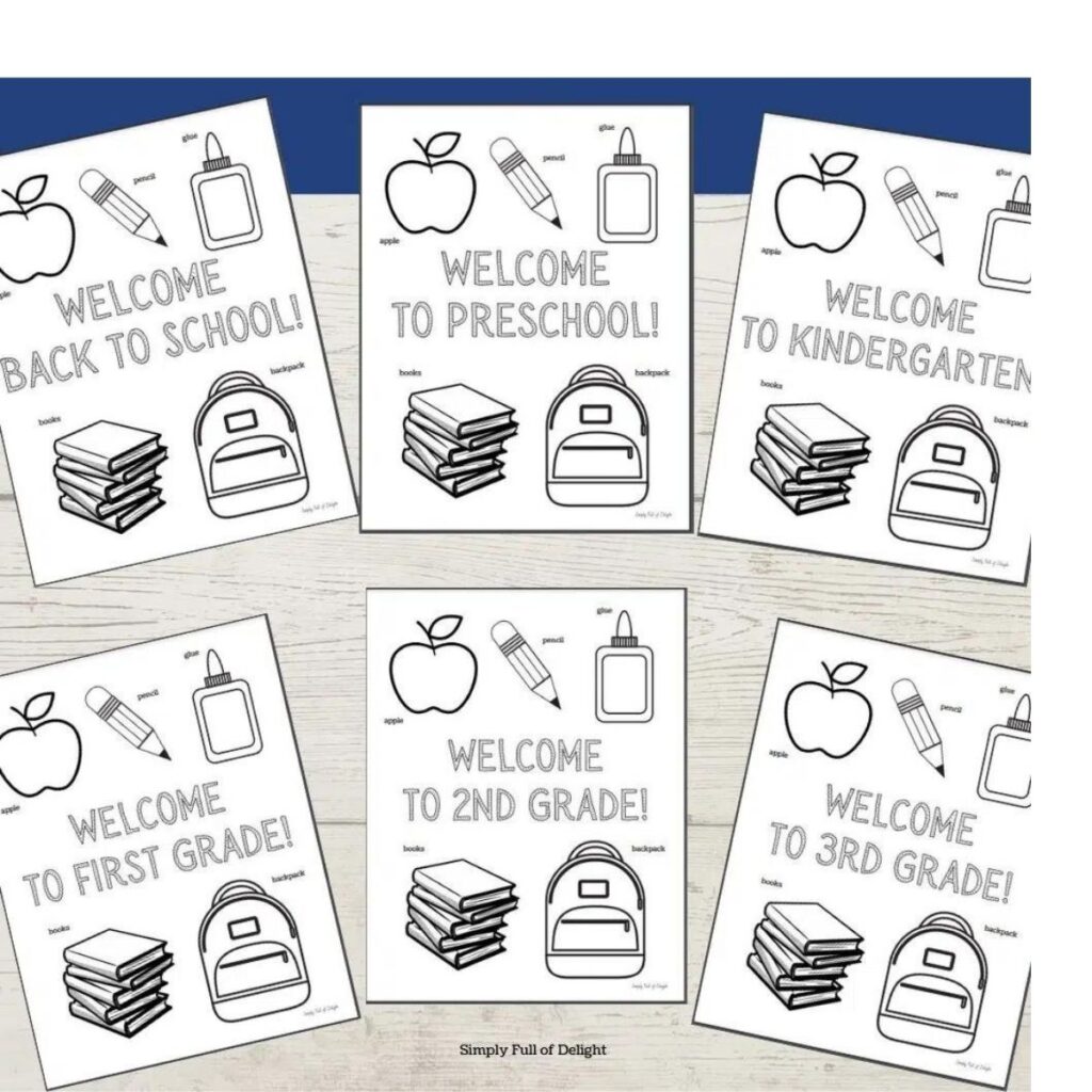 Free first day of preschool printables