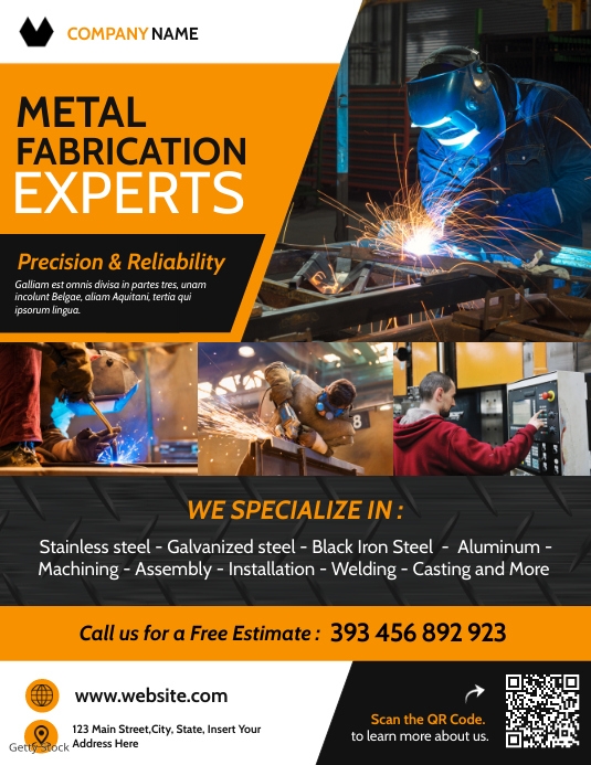 Metal welding and fabrication experts adverti template