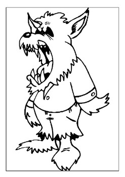 Printable werewolf coloring pages collection