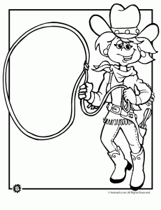 Cowboy coloring pages animal jr