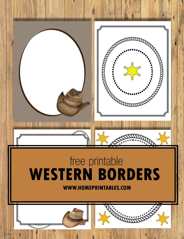 Download these free printable western borders with new designs