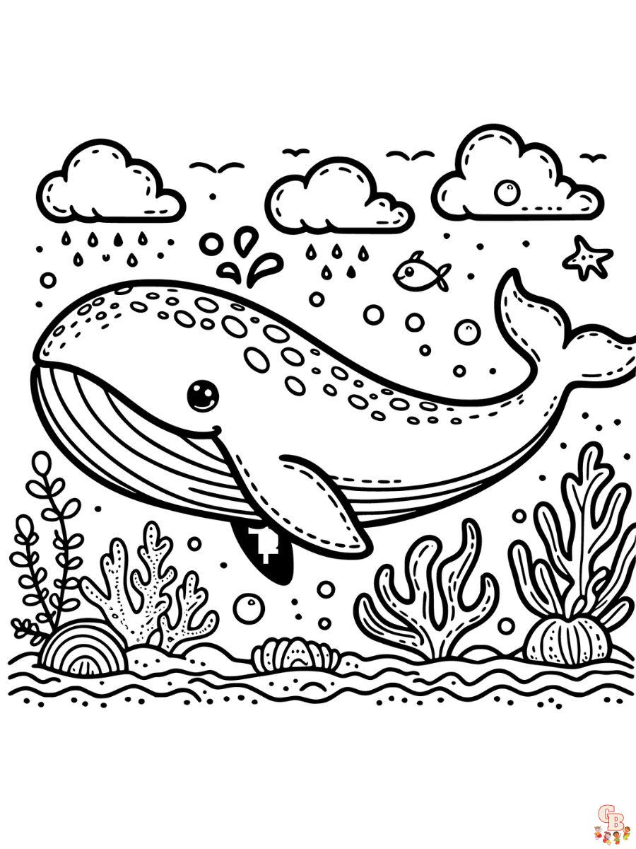 Whale coloring pages