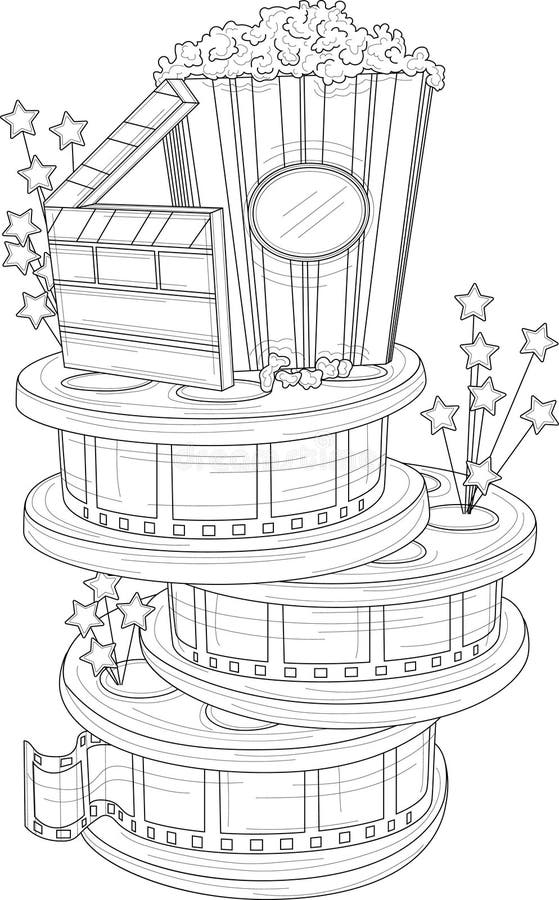 Movie coloring stock illustrations â movie coloring stock illustrations vectors clipart