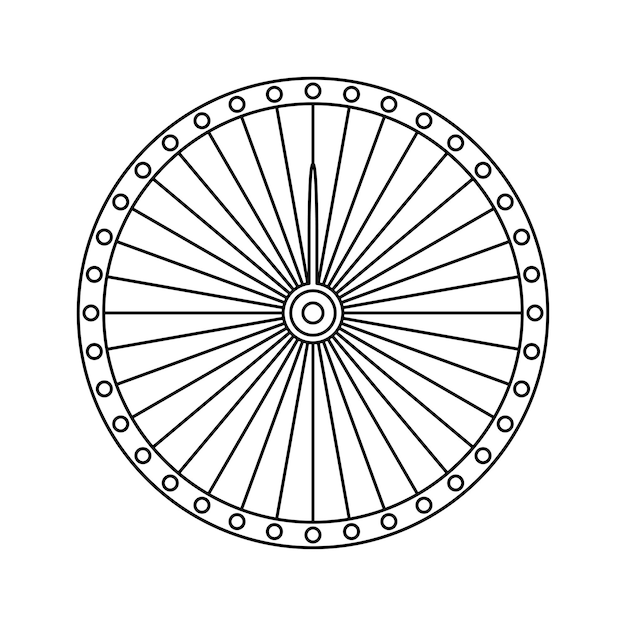 Premium vector coloring page with fortune wheel for kids