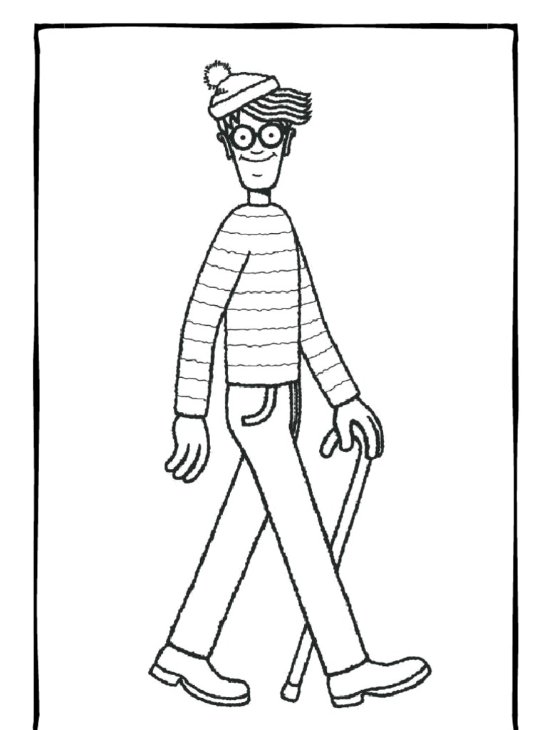 Wheres wally colouring page pdf