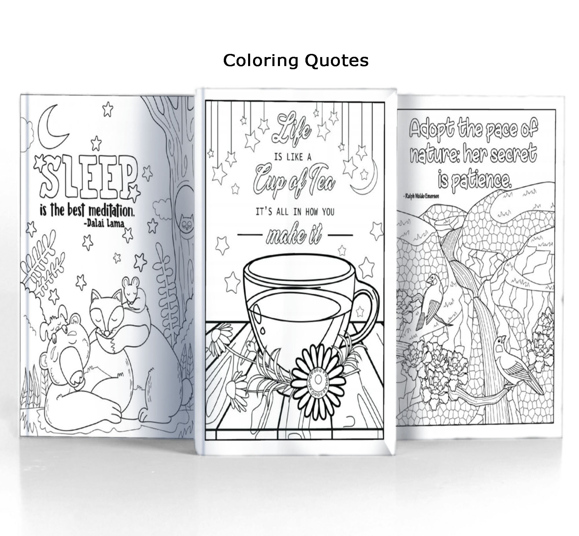Coloring quotes coloring pages for adults printable coloring pages instant download pdf