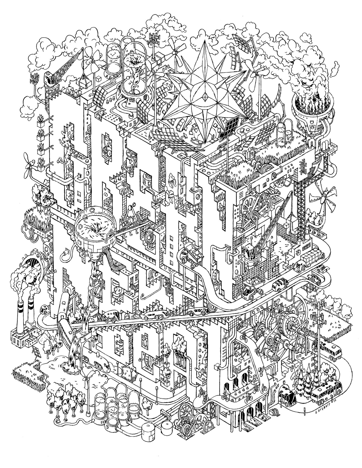 Green new deal coloring page â andrew degraff