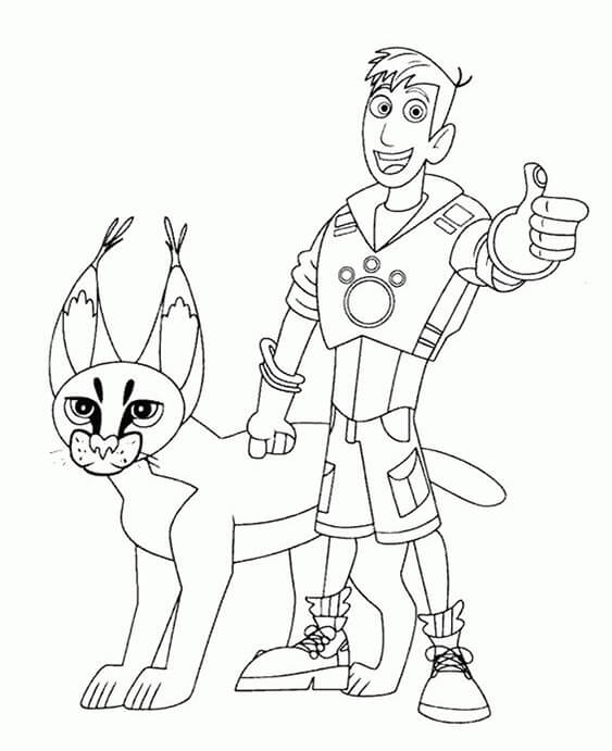Free easy to print wild kratts coloring pages