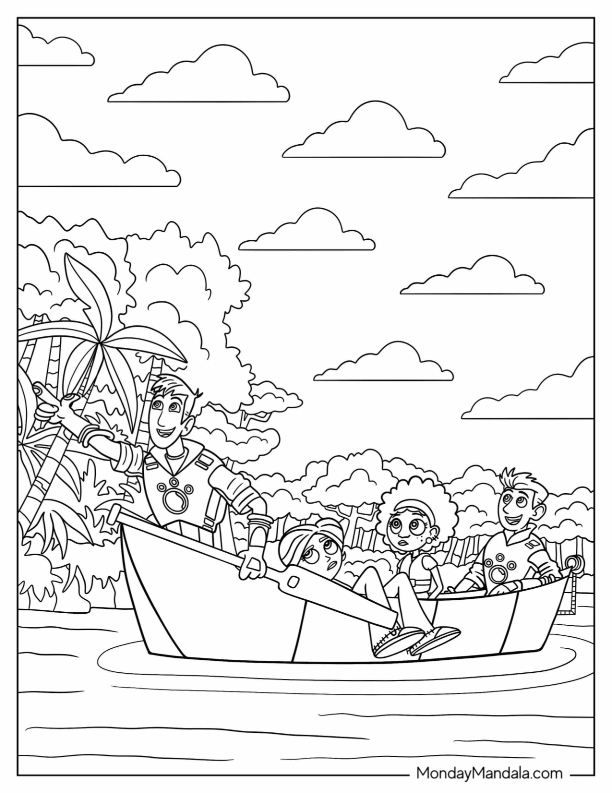 Wild kratts coloring pages free pdf printables
