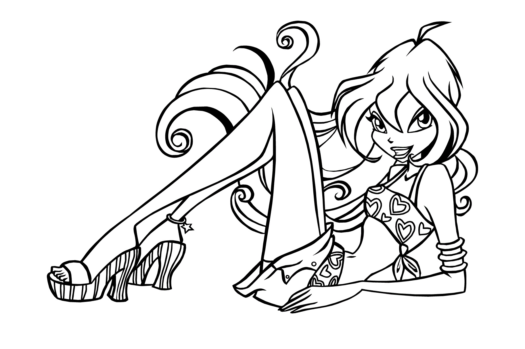 Free printable winx club coloring pages for kids