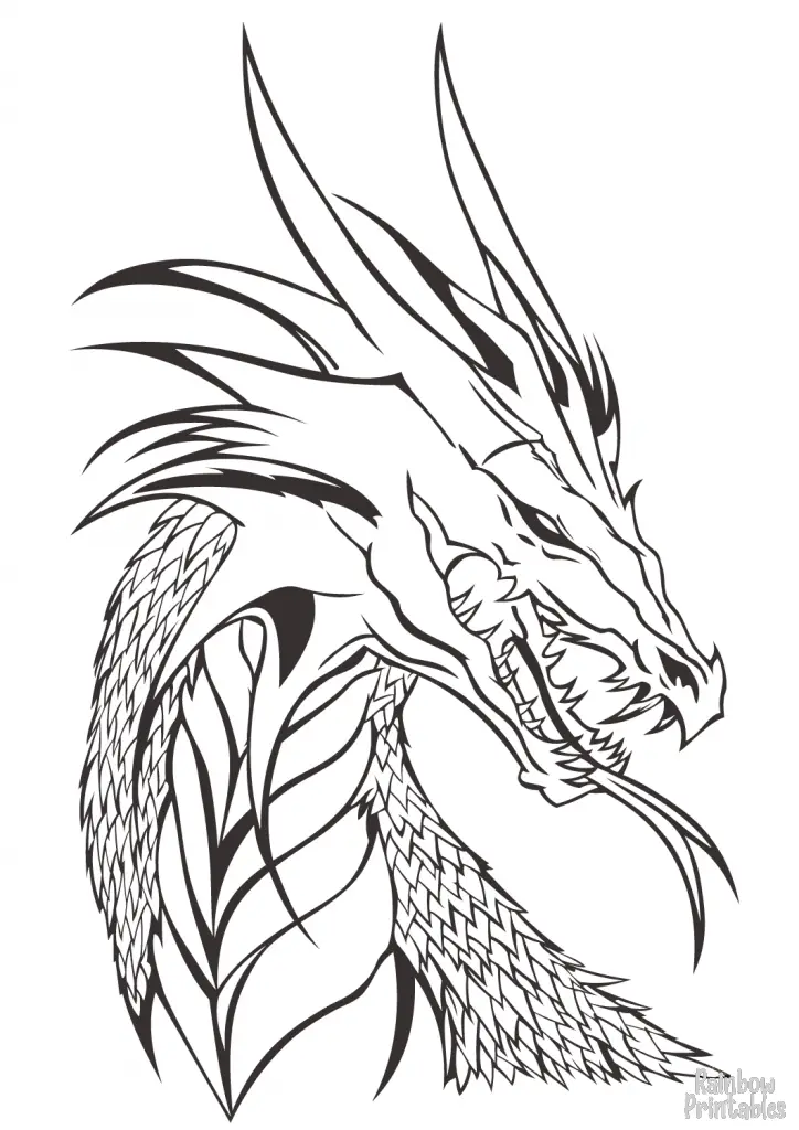 Wings of fire dragon coloring pages for kids free printable