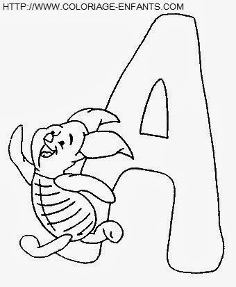 Alfabeto para colorear de winnie the pooh y sus amigos alfabeto da disney pãginas para colorir da disney ursinho puff