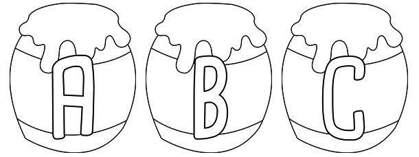 Winnie the pooh inspired honey jar party banner letters