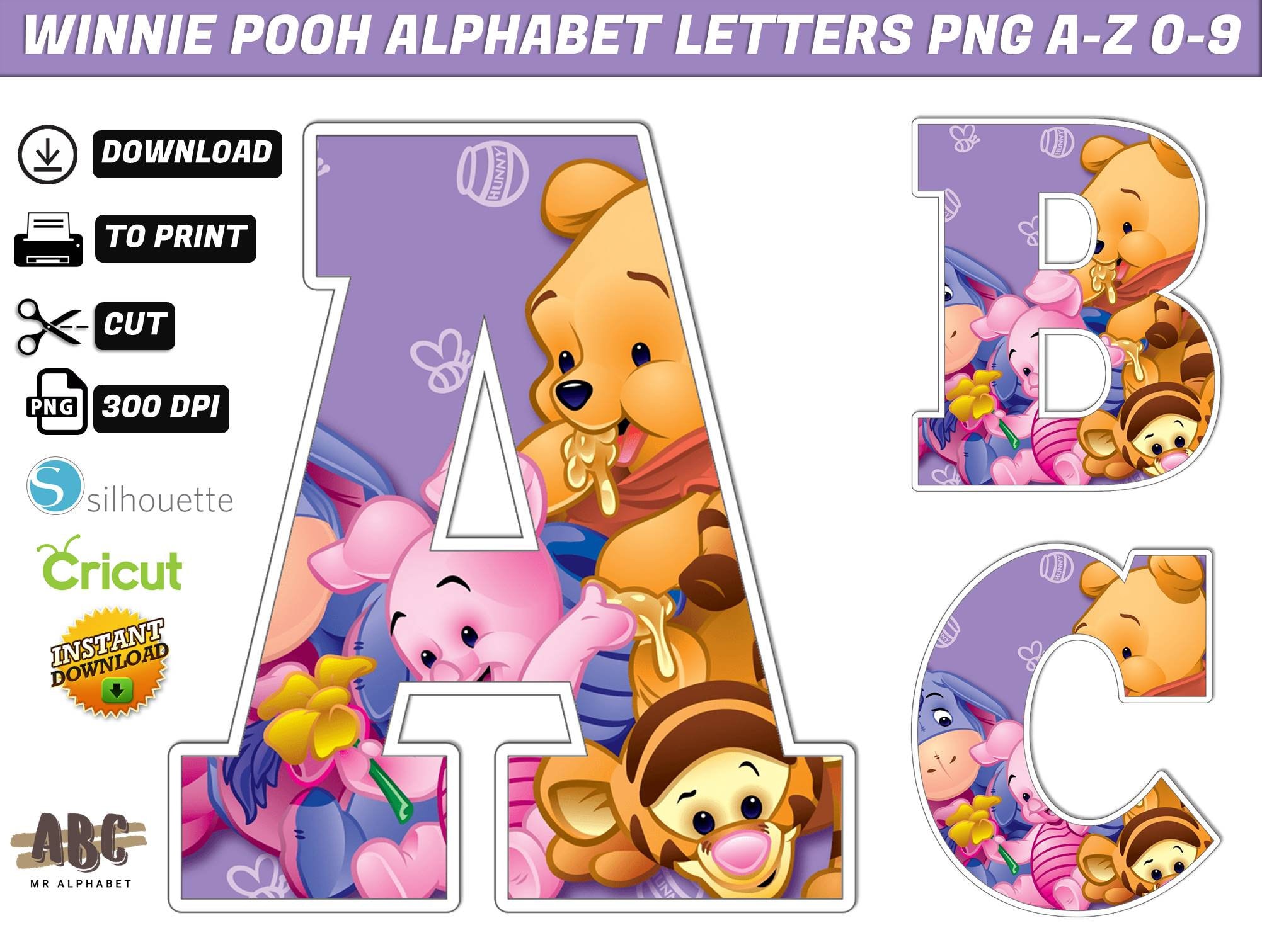 Winnie pooh alphabet png winnie pooh baby winnie pooh birthday decorations images png transparent digital prints download now