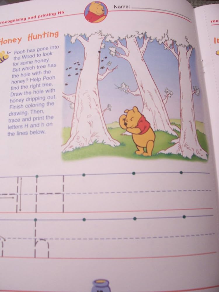Disney i can learn with pooh educational early skills workbook letters of the alphabet everything else