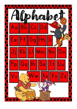 Winnie the pooh alphabet tpt