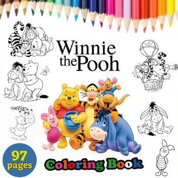 Winnie the pooh and friends coloring pages printable for kids by kalidpages