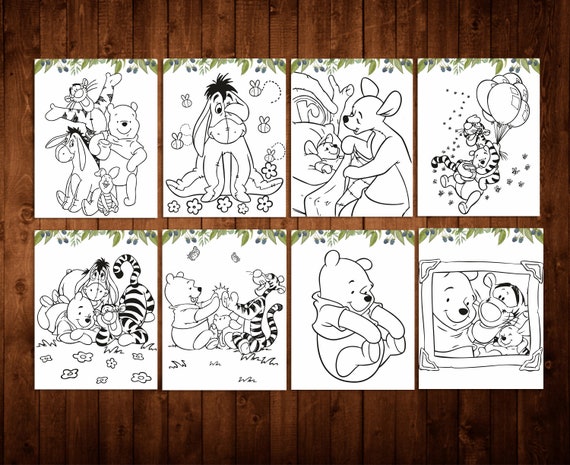 Winnie the pooh birthday games winnie sheets coloring pages winnie the pooh party games printable digital instant download