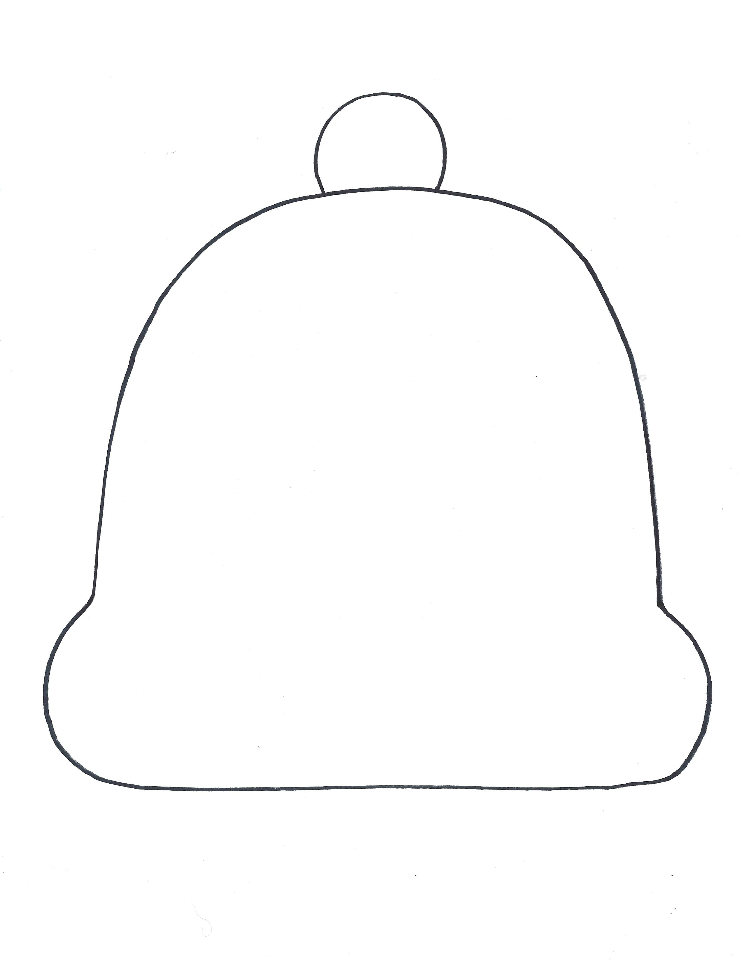 Free printable winter hat template